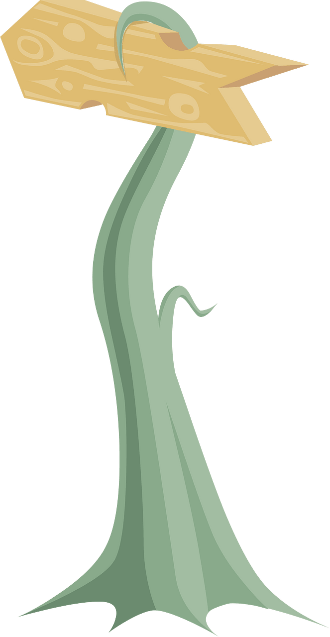 Arrow left signpost
