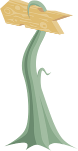 Arrow left signpost