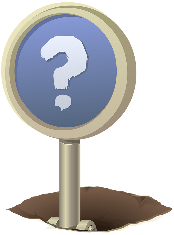 Blue question sign