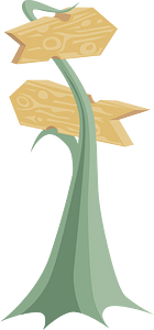 Double arrows signpost