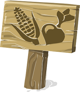 Garden crop sign