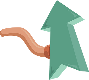 Green arrow up sign
