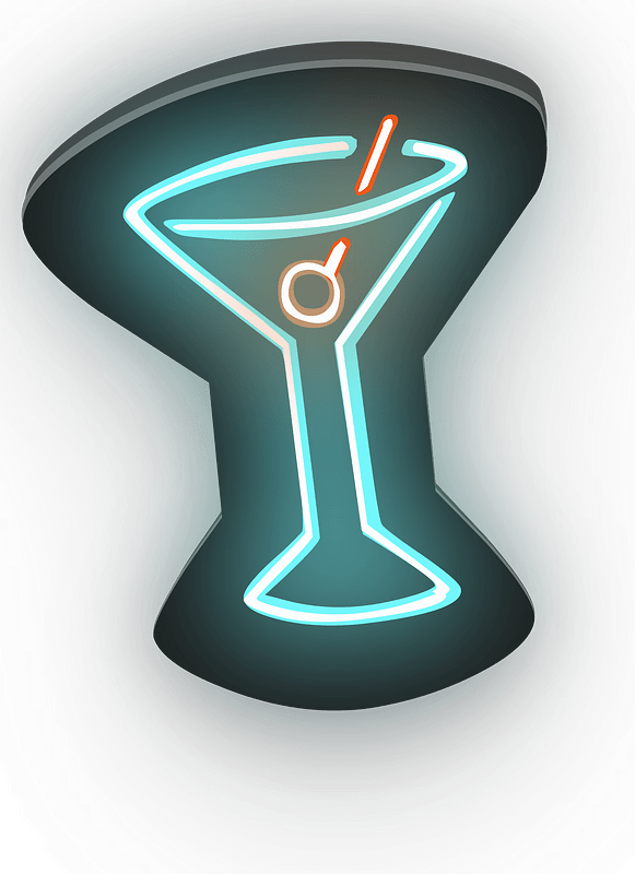 Neon martini sign