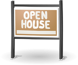 Open house sign