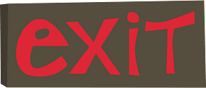 Red exit sign