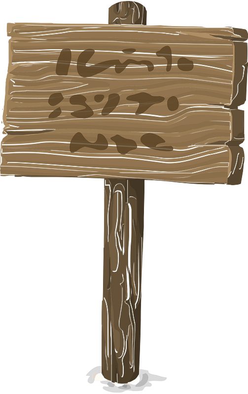 Unreadable sign