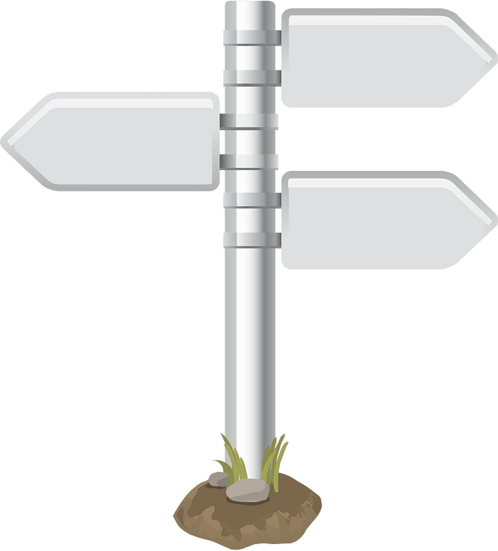 White road sign