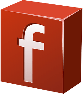 Red facebook tile
