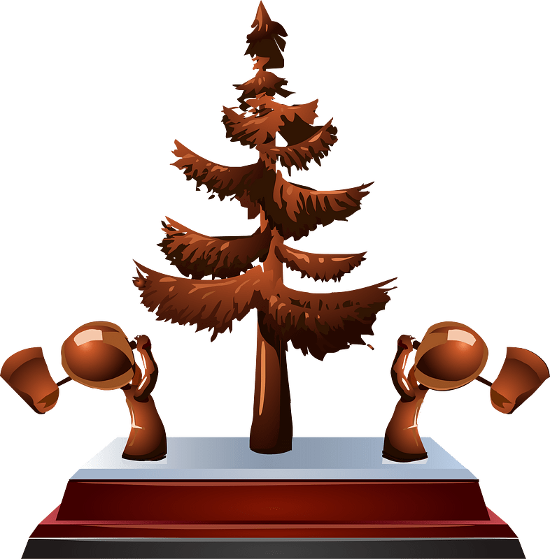 Chopping tree trophy