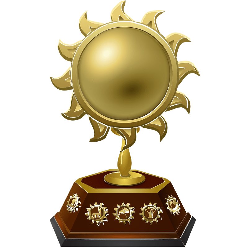 Golden sun trophy