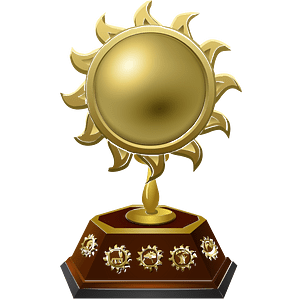 Golden sun trophy
