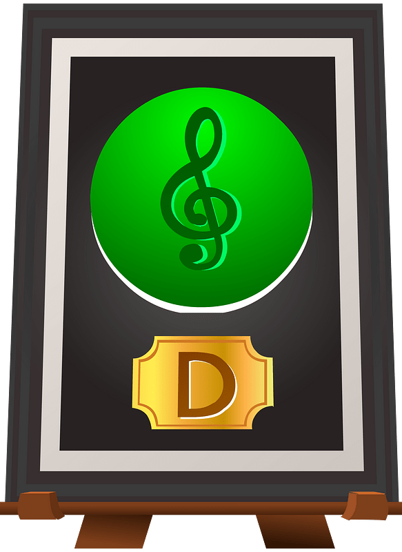 Green music trophy
