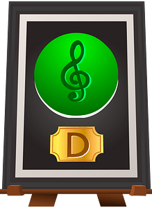 Green music trophy