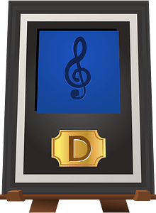 Music d blue trophy