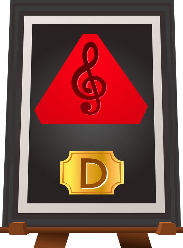 Red music trophy