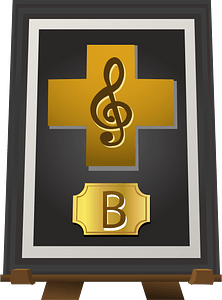 Yellow music trophy