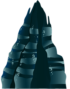 Dark blue cave wall