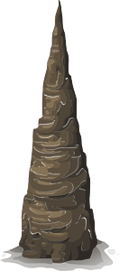 Dark stalagmite