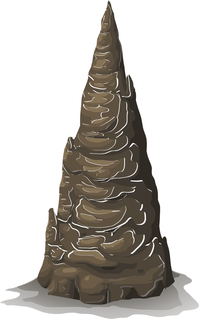 Dark stalagmite