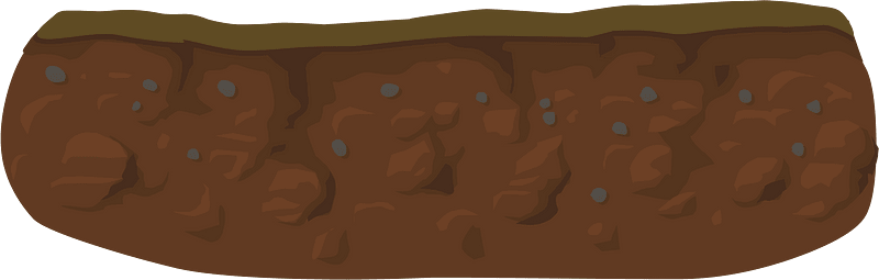 Brown dirt crosssection short