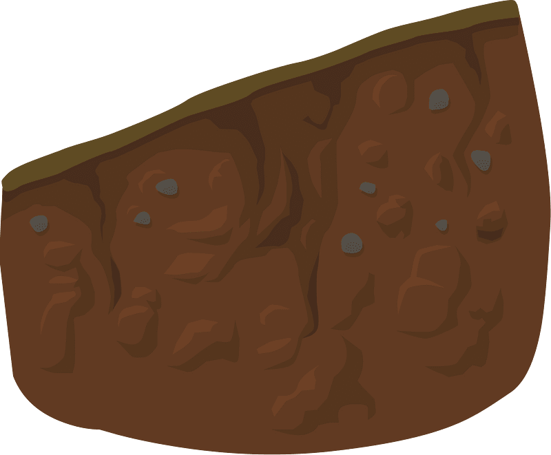 Brown dirt crosssection short curve