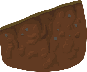 Brown dirt crosssection short curve