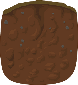 Brown dirt crosssection short curve
