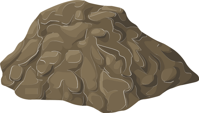 Brown dirt pile