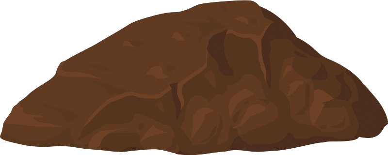 Brown dirt pile