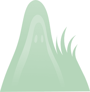 Light green fantasy hill