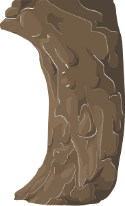 Brown cliff cover door