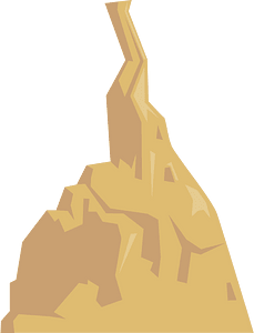 Light brown craggy mountain background