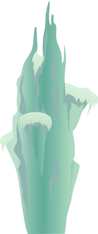 Light green fantasy cliff