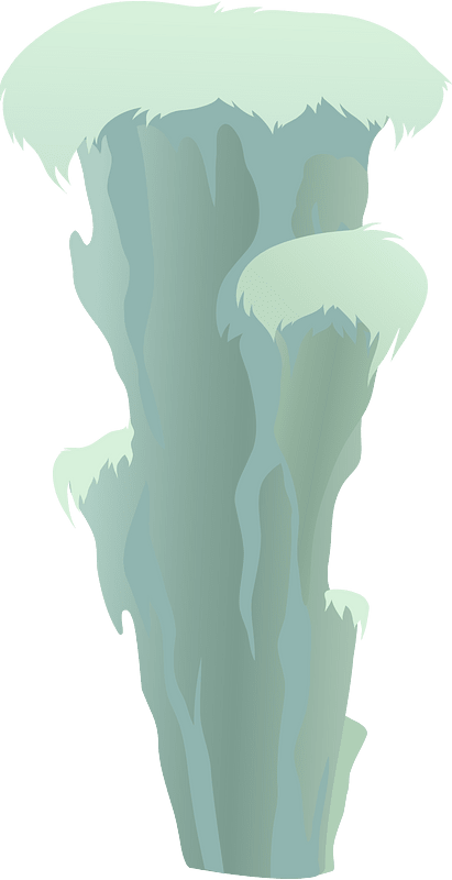 Light green fantasy cliff
