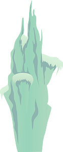 Light green fantasy cliff