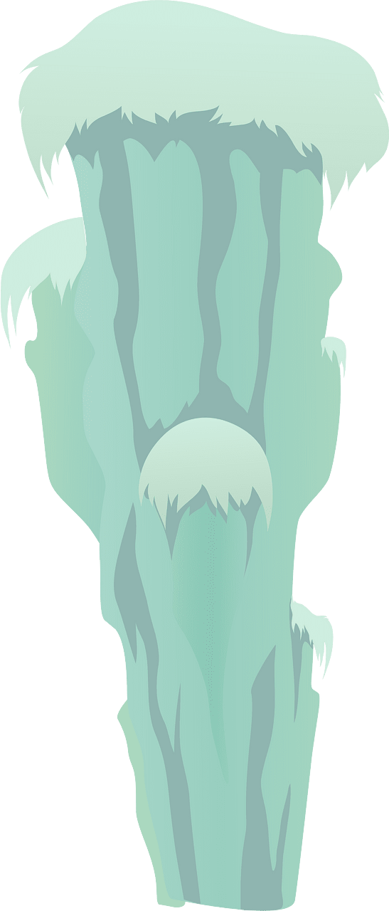 Light green fantasy cliff