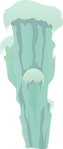 Light green fantasy cliff