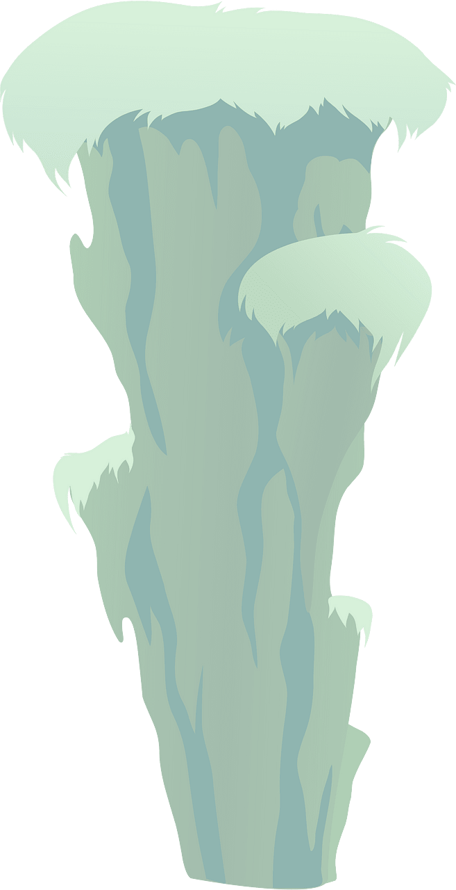 Light green fantasy cliff