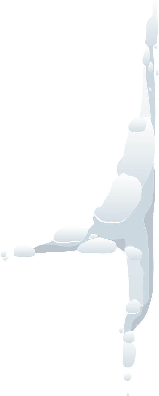 White cliff snow