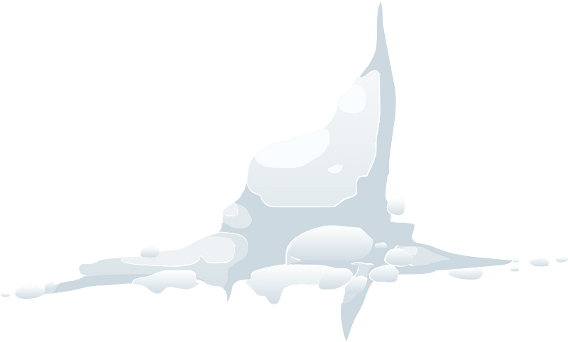 White cliff snow