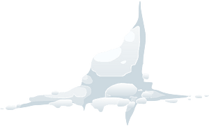 White cliff snow