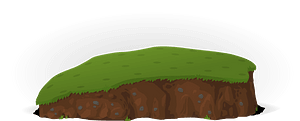 Green grass platform