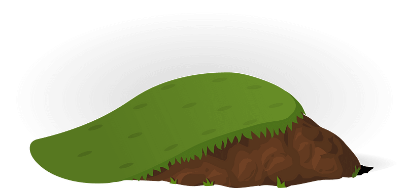 Green grass platform