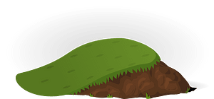 Green grass platform