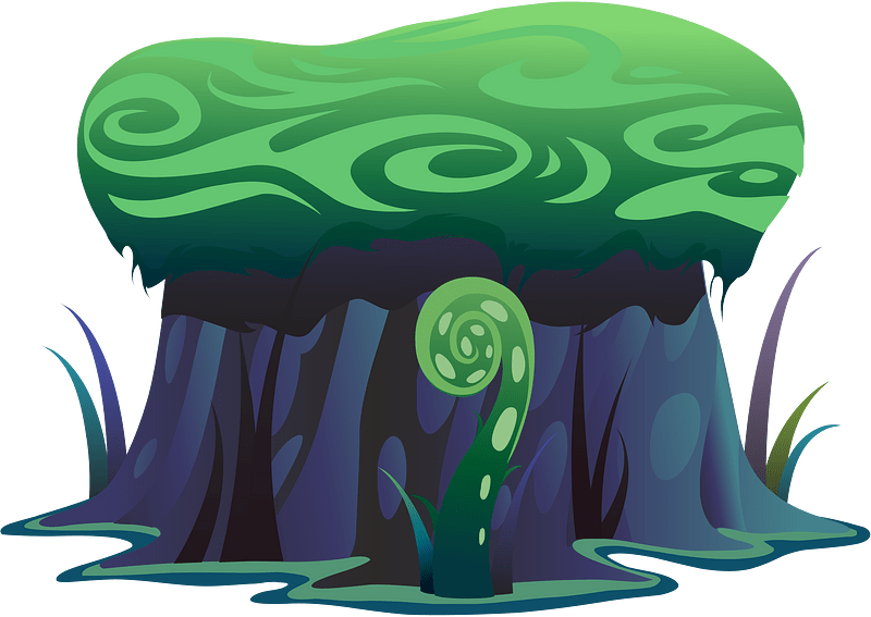 Green grass platform