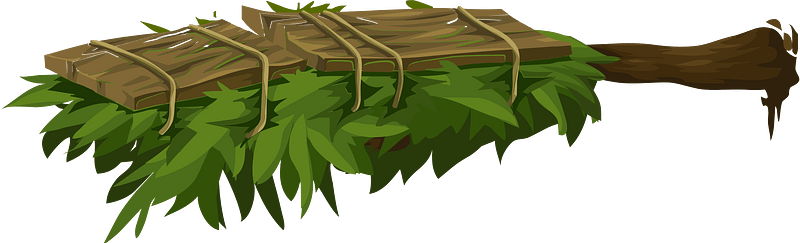 Green wooden platform