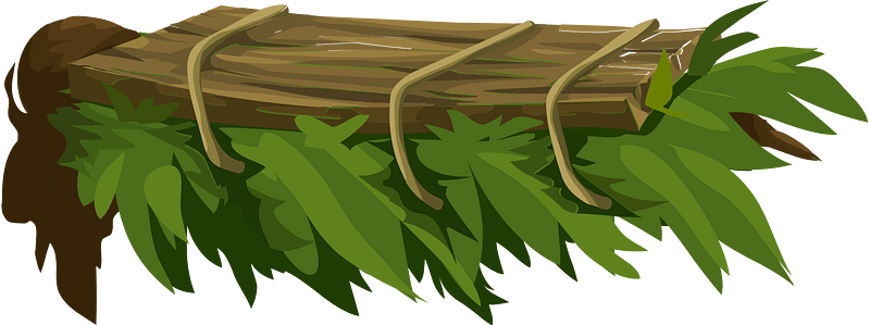 Green wooden platform