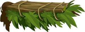 Green wooden platform