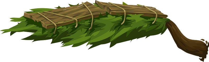 Green wooden platform