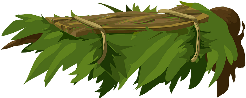 Green wooden platform